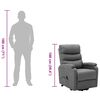 vidaXL atpūtas krēsls, paceļams, gai&scaron;i pelēks audums