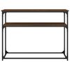 vidaXL konsoles galdiņ&scaron;, brūna koka, 100x35,5x75 cm, inženierijas koks