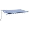 vidaXL Nolokāms markīze Zila un balta 600 &times; 350 cm Poliesters