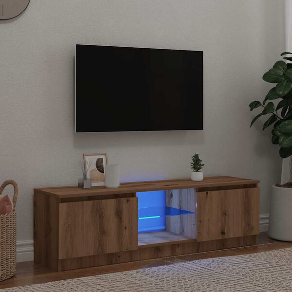 vidaXL TV skapītis ar LED lampiņām, 120x30x36 cm, inženierijas koks