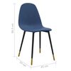 vidaXL virtuves krēsli, 2 gab., zils audums