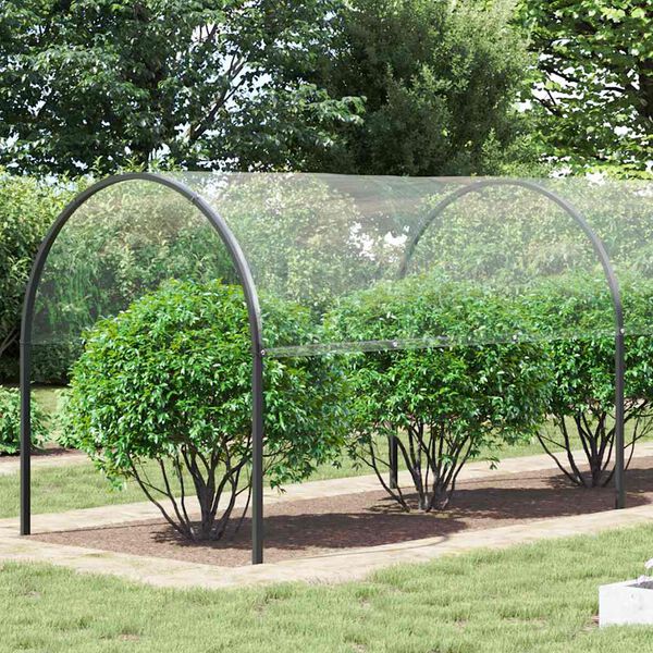 vidaXL Caurspīdīgs brezents ar cilpām 4x12 m PVC