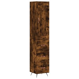 vidaXL augstais skapītis, ozolkoka, 34,5x34x180 cm, inženierijas koks