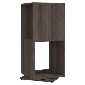 vidaXL grozāms plaukts, pelēks, ozolkoka, 34,5x34,5x75,5 cm
