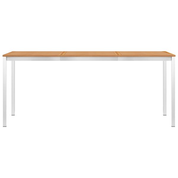 vidaXL 7-daļīgs dārza mēbeļu komplekts, masīvs tīkkoks, tērauds