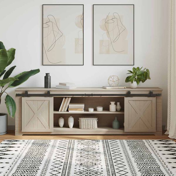 vidaXL bīdāmo skapju durvju komplekts 200 cm oglekļa tērauds