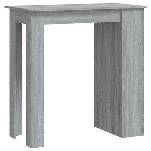 vidaXL bāra galds ar plauktu pelēcīgs 102x50x103,5cm inženierijas koks
