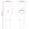 vidaXL Futbola galda spēlētāji 3.6 x 3.1 x 10.8 cm stienim 24 pcs