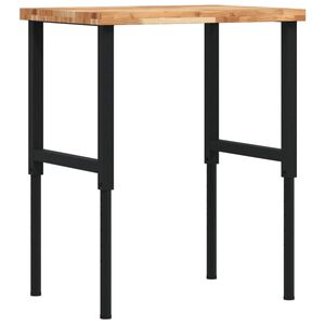 vidaXL darbagalds, 80x60x(73-99,5) cm, akācijas masīvkoks, taisnstūra
