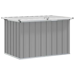 vidaXL dārza uzglabā&scaron;anas kaste, pelēka, 109x67x65 cm