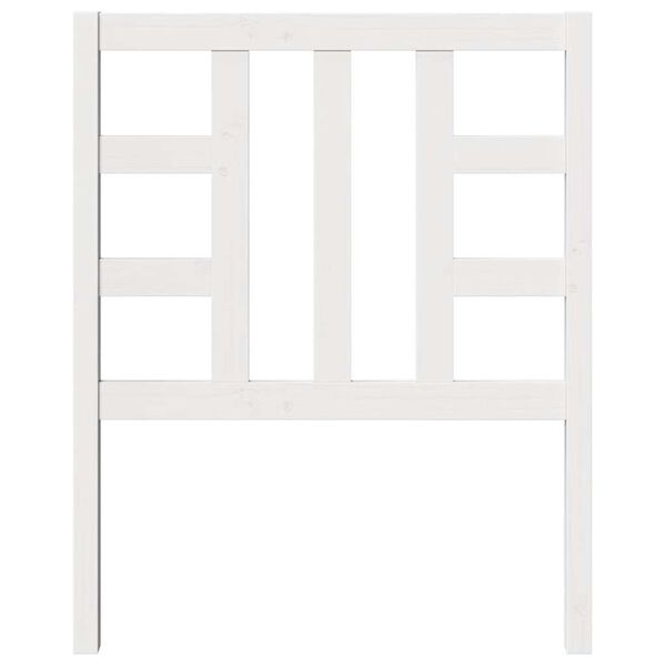 vidaXL gultas galvgalis, balts, 81x4x100 cm, priedes masīvkoks