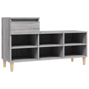 vidaXL apavu plaukts, pelēcīga ozolkoka,102x36x60cm, inženierijas koks