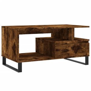 vidaXL kafijas galdiņ&scaron;, ozolkoka krāsa, 90x49x45 cm, inženierijas koks