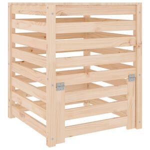 vidaXL komposta kaste, 63,5x63,5x77,5 cm, priedes masīvkoks