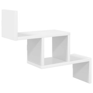 vidaXL Sienas plaukts Balts 48 x 15 x 42 cm Inženierijas koks
