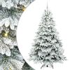 vidaXL Mākslīgā Ziemassvētku eglīte su 300 LED Balts 210 cm PE un PVC