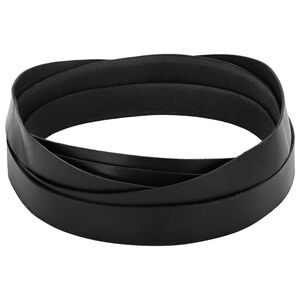 vidaXL Ādas siksna 1 Melns 200 x 3,5 cm Āda