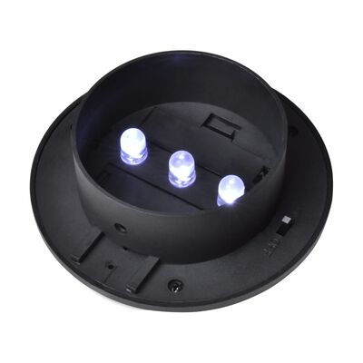 vidaXL āra solārās lampas, 12 gab., LED, melnas