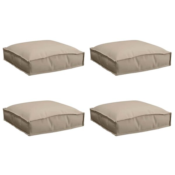 vidaXL Spilvens 4 pcs Pelēkbrūna 40 x 40 x 8 cm Oksforda audums