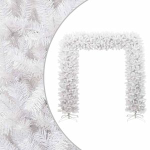 vidaXL Ziemassvētku arka ar skujām, balta, 240 cm