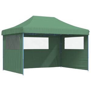 vidaXL Balles telts 279 x 410 x 315 cm Zaļa Oksforda audums