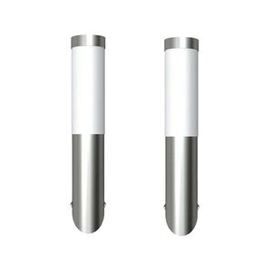 vidaXL āra sienas lampas, 2 gab., nerūsējo&scaron;s tērauds