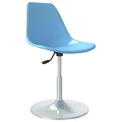 vidaXL grozāmi virtuves krēsli, 4 gab., zila plastmasa