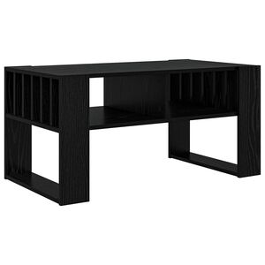 vidaXL Kafijas galdiņ&scaron; Melns ozolkoks 92 x 49,5 x 45 cm