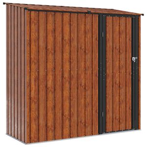 vidaXL Dārza &scaron;ķūņi Brūna 203 x 85,5 x 200 cm Metāls