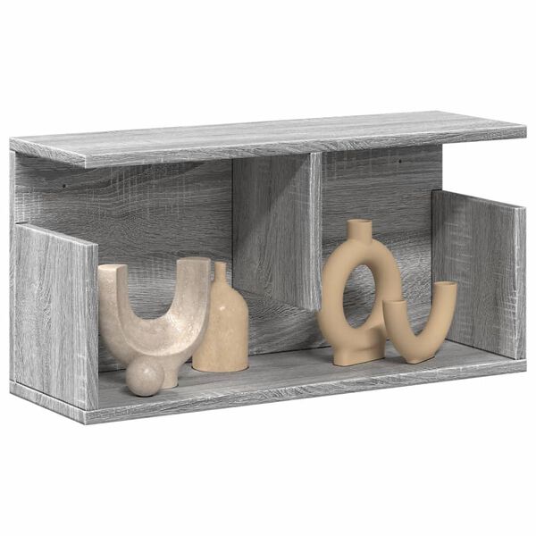 vidaXL sienas skapītis, 60x20x30 cm, pelēka koka, inženierijas koks