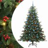 vidaXL Mākslīgā Ziemassvētku eglīte su 300 LED ar statīvu Zaļa 180 cm