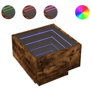 vidaXL kafijas galdiņ&scaron; ar LED, 40x40x30 cm, inženierijas koks