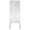 vidaXL Dārza privātuma ekrāns Sudraba 50 x 140 cm Cinkots tērauds