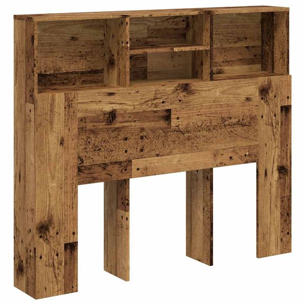 vidaXL gultas galvgalis ar plauktu, 120x19x103,5 cm, inženierijas koks