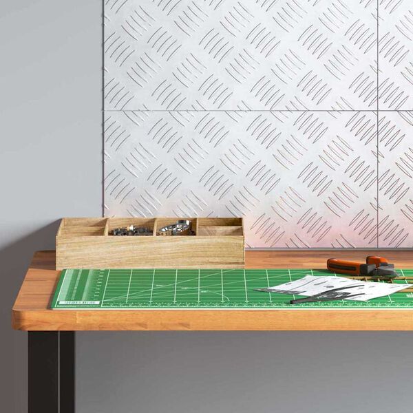 vidaXL Trepju paklājs Taisnstūra 4 pcs Sudraba 40 x 20 cm Alumīnijs