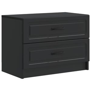 vidaXL Nakts skapītis Melns 62 x 34,5 x 44,5 cm Inženierijas koks