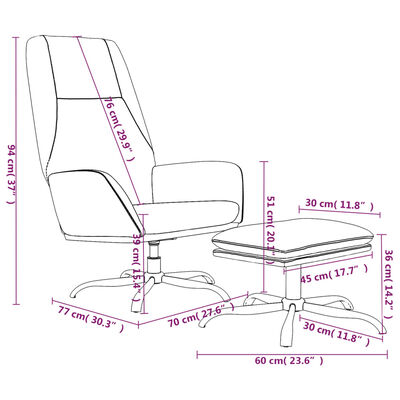 vidaXL atpūtas krēsls ar kājsoliņu, brūns mikrošķiedras audums