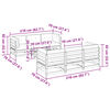 vidaXL 7-daļīgs dārza dīvāna komplekts ar matračiem, impregnēta priede