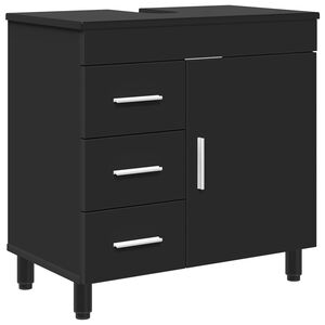 vidaXL Vannas istabas mēbele Melns 60 x 35 x 60 cm Inženierijas koks