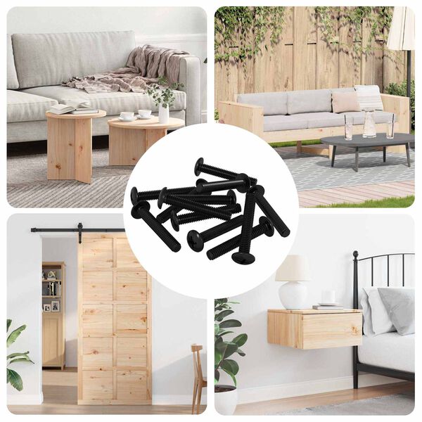 vidaXL Skrūve 12 pcs Sudraba 5 x 30 mm Dzelzs