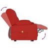 vidaXL divvietīgs masāžas krēsls, glāžu turētājs, sarkana mākslīgā āda