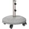 vidaXL Granīta lietussarga pamatne ar riteņiem 4-5 cm caurulei 27.2 kg