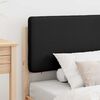 vidaXL Gultas rāmis ar polsterētu galvas balstu Melna 90 x 190 cm