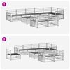 vidaXL Āra dīvānu komplekts 9 pcs Dabiska