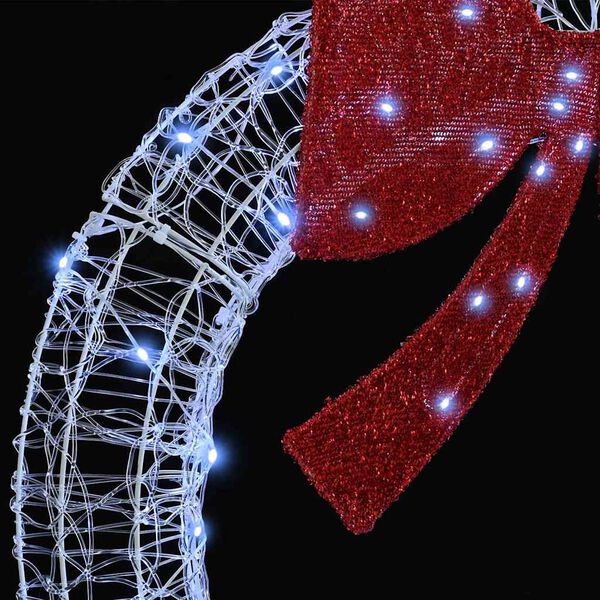 vidaXL Vainags su 80 LED Vēsi balta 90 cm Akrils