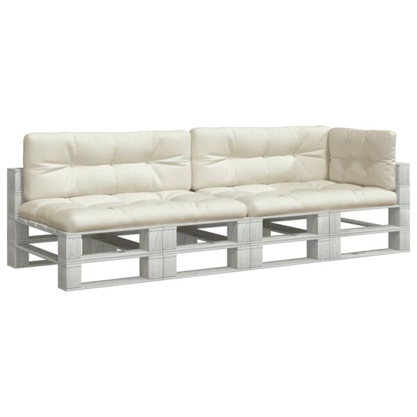 vidaXL pale&scaron;u spilveni, 5 gab., audums, krēmkrāsas