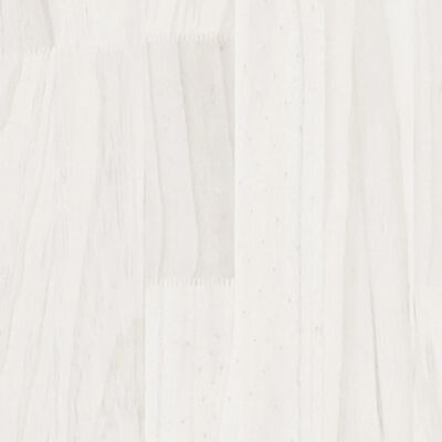 vidaXL kafijas galdiņš, balts, 110x50x33,5 cm, priedes masīvkoks