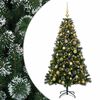vidaXL Mākslīgā Ziemassvētku egle ar rotājumiem 120 cm 150 LED