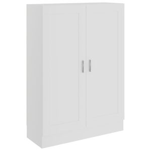 vidaXL grāmatu skapis, balts, 82,5x30,5x115 cm, inženierijas koks