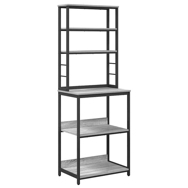 vidaXL Virtuves plaukts Pelēks Sonoma 60 x 40 x 168 cm